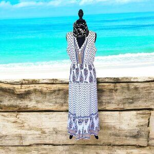 Boho Hippy Maxi Dress Size 10